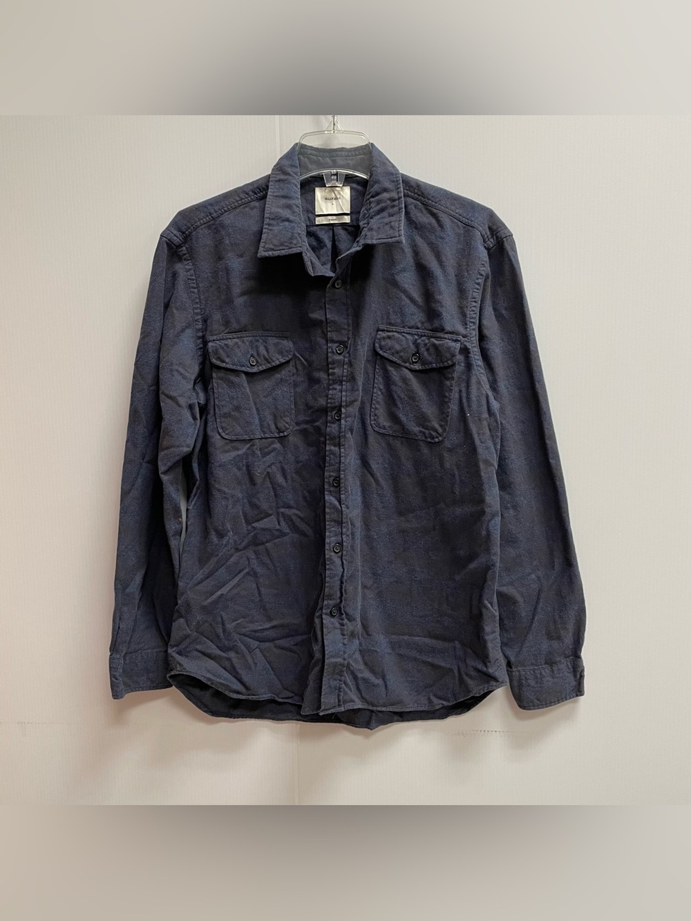 BILLY REID STANDARD BLUE PLAID BUTTON DOWN LONG SLEEVE SHIRT SZ L